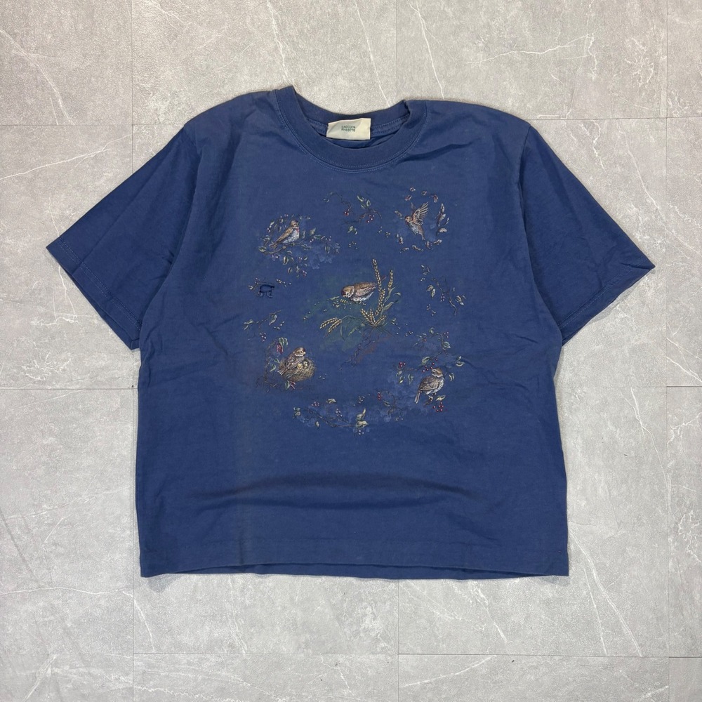 Northern Reflections Vintage Blue Bird Graphic T-Shirt Short Sleeve Women L